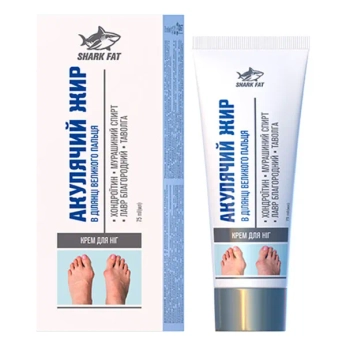 АКУЛИЙ ЖИР КРЕМ Д/НОГ ПРИ ПОДАГРЕ 75МЛ  3738