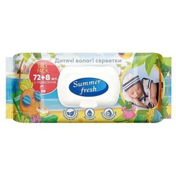 Cерветки вологі універсальні Summer Fresh Glamour №120