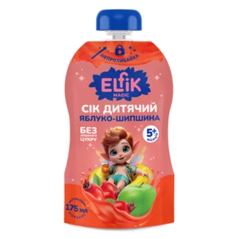 Сок Elfik Magic Яблоко-Шиповник без сахара для детей с 5 месяцев 175 мл