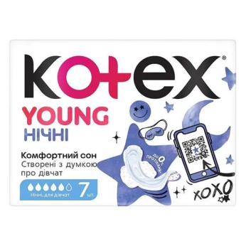 Гігієнічні прокладки Kotex Young Night нічні №7