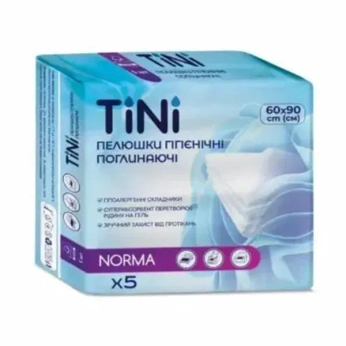 Пеленки гигиенические впитывающие Tini Norma 60 см х 90 см №5