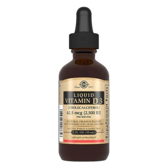 Solgar Витамин Д3 2500 МЕ раствор со вкусом апельсина 59 мл