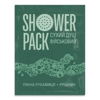 ДУШ СУХОЙ ВОЕН. SHOWER PACK ПЕРЧАТКА ПЕННАЯ+ ПОЛОТЕНЦЕ  0014