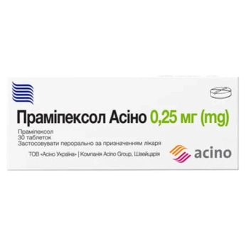 ПРАМИПЕКСОЛ АСИНО ТАБЛ. 0,25МГ №30