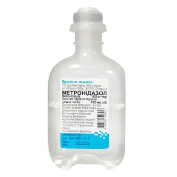 МЕТРОНИДАЗОЛ 500 МГ Р-Р Д/ИНФ 100 МЛ ПЭТ