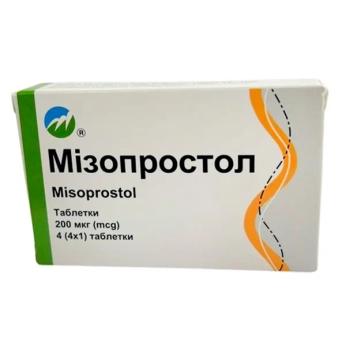 Мізопростол таблетки 200 мкг №4