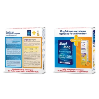 Набор МаксиМаг Антистресс таблетки №30 и Иммуно Эффект Др.Тайсс таблетки шипучие №20