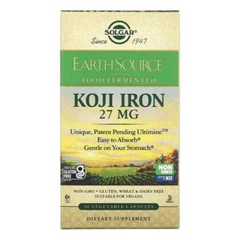 Solgar Железо 27 мг в ферментированной культуре Коджи капсулы 585 мг флакон №30