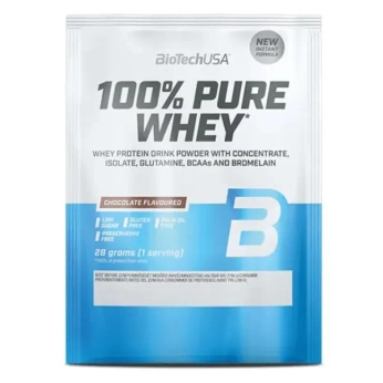 Протеїн Biotech 100% Pure Whey порошок зі смаком шоколаду пакет 28 г