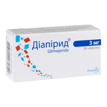 Діапірид таблетки 3 мг блістер №30