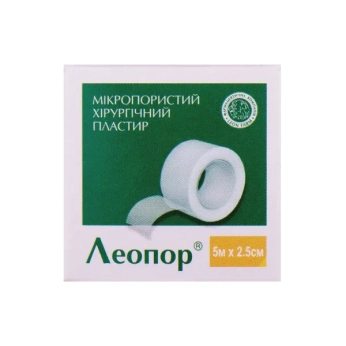 Пластир медичний leopore без катушки 5 м х 2,5 см