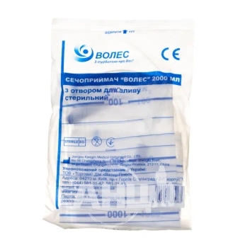 Мочеприемник Волес 2000 мл с т-краном