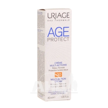 Багатофункціональний крем для обличчя Uriage Age Protect Creme Multi-Actions SPF 30 ліфтинг + зволоження для нормальної і сухої шкіри 40 мл