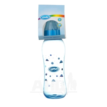 Пляшка Lindo li 134 вигнута з силіконовою соскою 250 мл