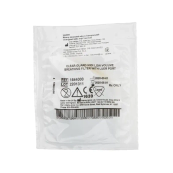 Фильтр дыхательный вирусо-бактериальный Clear-guard Midi c портом luer lock