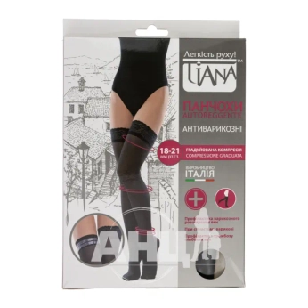 Чулки компрессионные Tiana 18-21мм 140 den черные размер 3