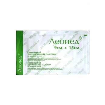 Пластырь Леопед на нетканой основе стерильный зеленый 9смх15см №1