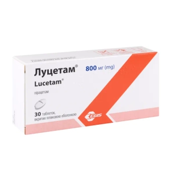 Луцетам таблетки покрытые оболочкой 800 мг блистер №30