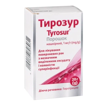 Тирозур порошок накожный флакон 20 г
