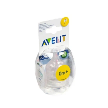 Соска силиконовая Avent scf631/27 супермягкая для новорожденных 1 отверствие №2