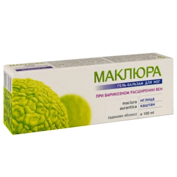 Гель-бальзам для ног профилактический Маклюра, иглица, горькокаштан при варикозном расширении вен 100 мл