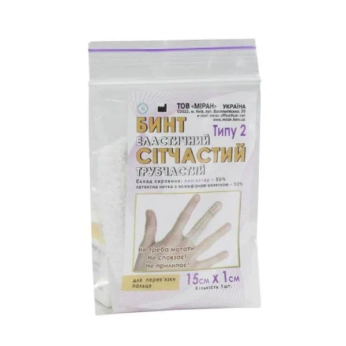 Бинт еластичний сітчастий трубчастий тип-2 15 см х 1 см на палець поліестер