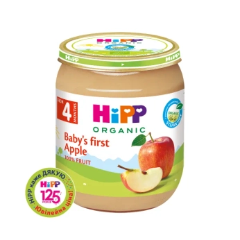 Пюре фруктове HiPP перше дитяче яблуко з 4 місяців 125 г