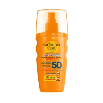 Дитячий спрей Біокон для безпечної засмаги SPF-50 суперзахист 160 мл