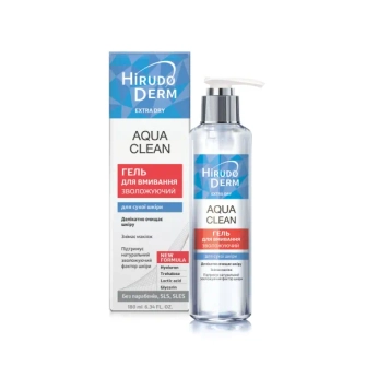 Гель для умывания увлажняющий Aqua clean Hirudo derm extra dry 180 мл