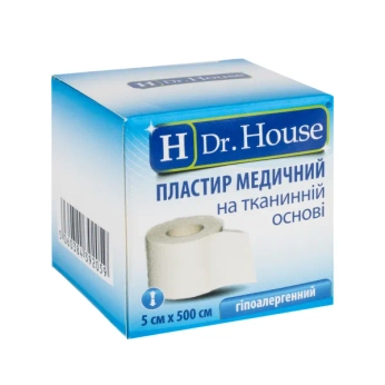 Пластырь медицинский Dr. House на тканевой основе 5 см х 500 см