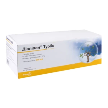 Диалипон Турбо раствор для инфузий 1,2 % флакон 50 мл №10