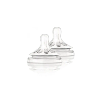 Соска силиконовая Avent scf652/27 Natural 2 отверствия №2