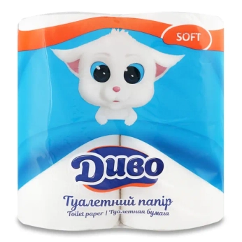 Папір туалетний Диво білий №4