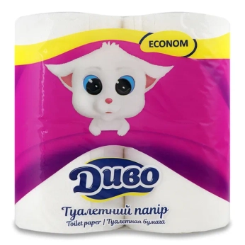 Туалетная бумага Диво эконом белая №4