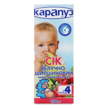 Сок Карапуз яблоко-шиповник неосветленный 200 г