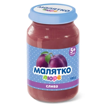 Фруктовое пюре Малятко слива 180 г