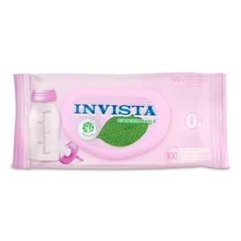 Вологі серветки Invista біорозкладні для дітей №100