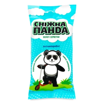 Вологі серветки Снігова Панда антимікробні №16