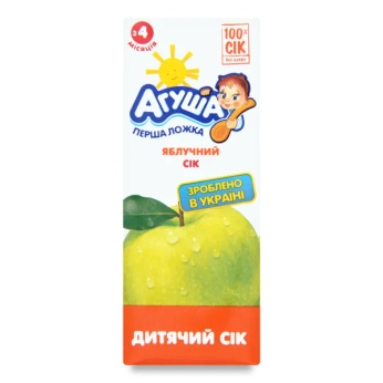 Сік дитячий Агуша яблучний освітлений 200мл