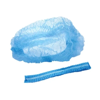 Шапочка-берет голубая №1