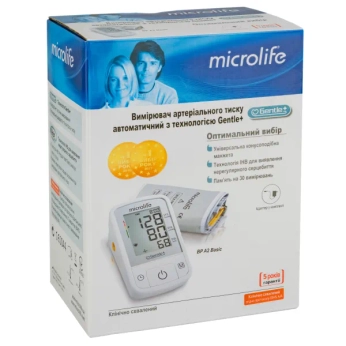 Автоматический тонометр на плечо Microlife BP A2 Basic с адаптером