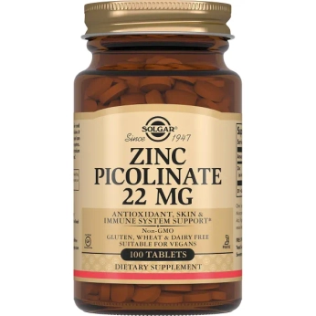 Solgar Пиколинат цинка 22 мг таблетки №100