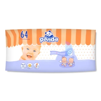 Серветки вологі для немовлят Снігова панда з екстрактом алое вера №64