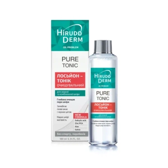 Лосьон-тоник очищающий Pure tonic Hirudo derm oil problem для жирной и комбинированной кожи 180 мл