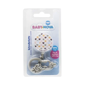 Прищіпка Baby-Nova 34133 з ланцюжком для пустушки