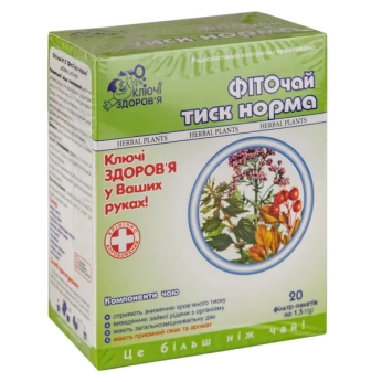 Фиточай Ключи Здоровья № 6 фито давление-норма в фильтр-пакетах 1,5 г №20