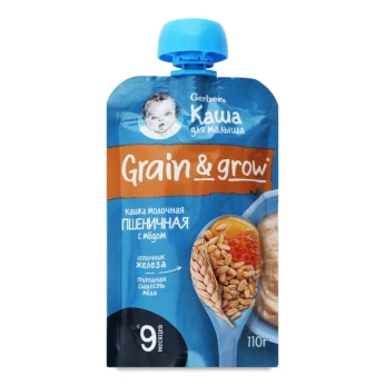 Молочная каша Gerber пшеничная с медом 110 г
